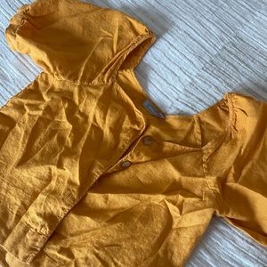 Everlane The Linen Puff Sleeve Top